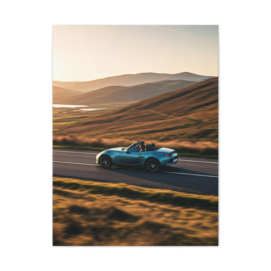 Mazda MX-5 Miata Winding Countryside Road Wall Art & Canvas Prints