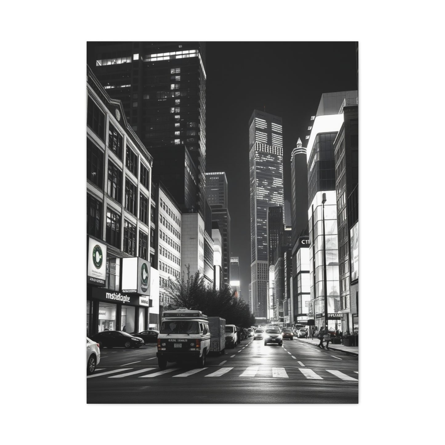 Vision Black & White Cityscapes Art Art Wall Art & Canvas Print