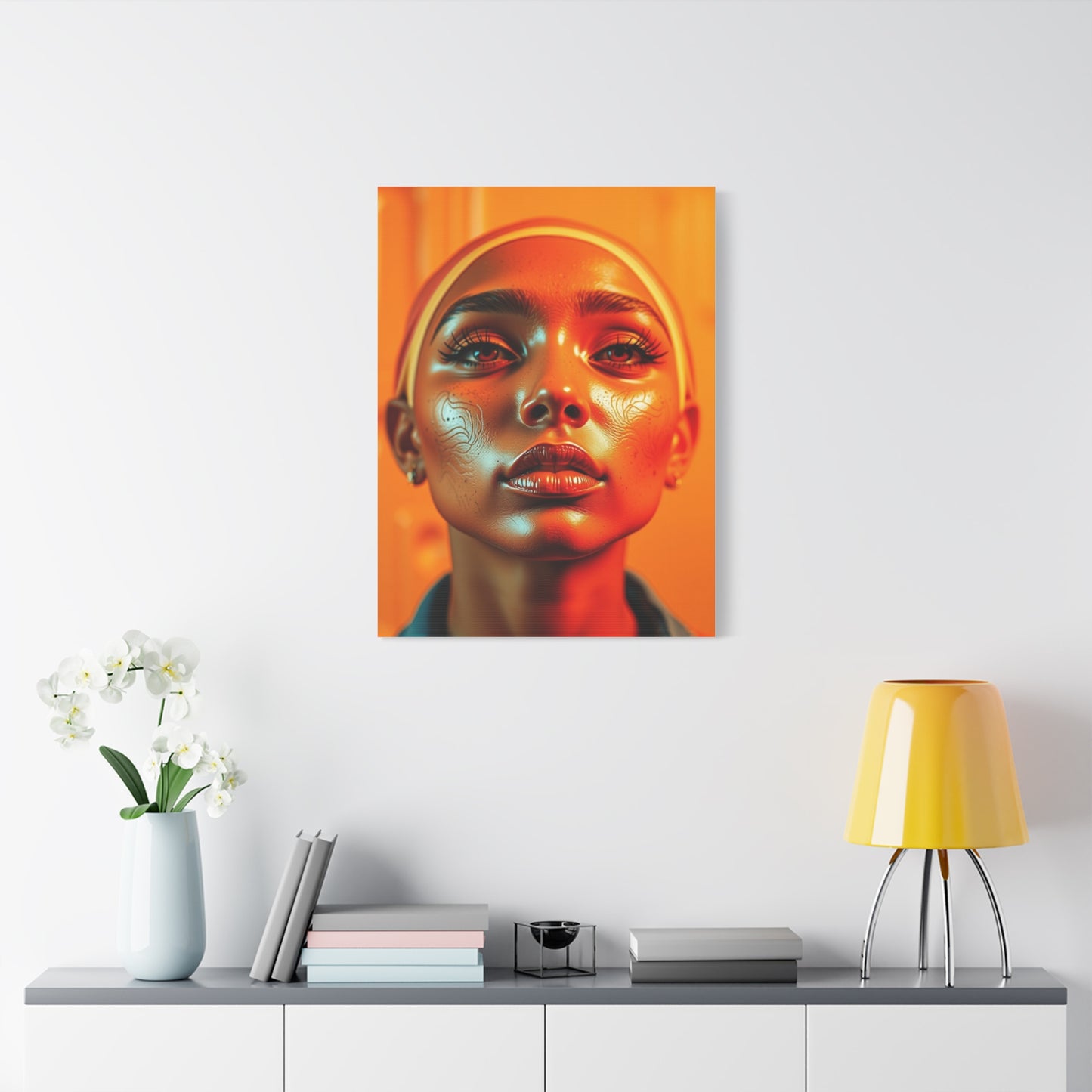 Pop of Orange Art Luxury Canvas Wall Art & Canvas Print