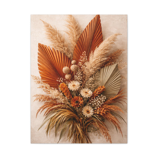 Boho Dried Botanical Arrangement Wall Art & Canvas Print