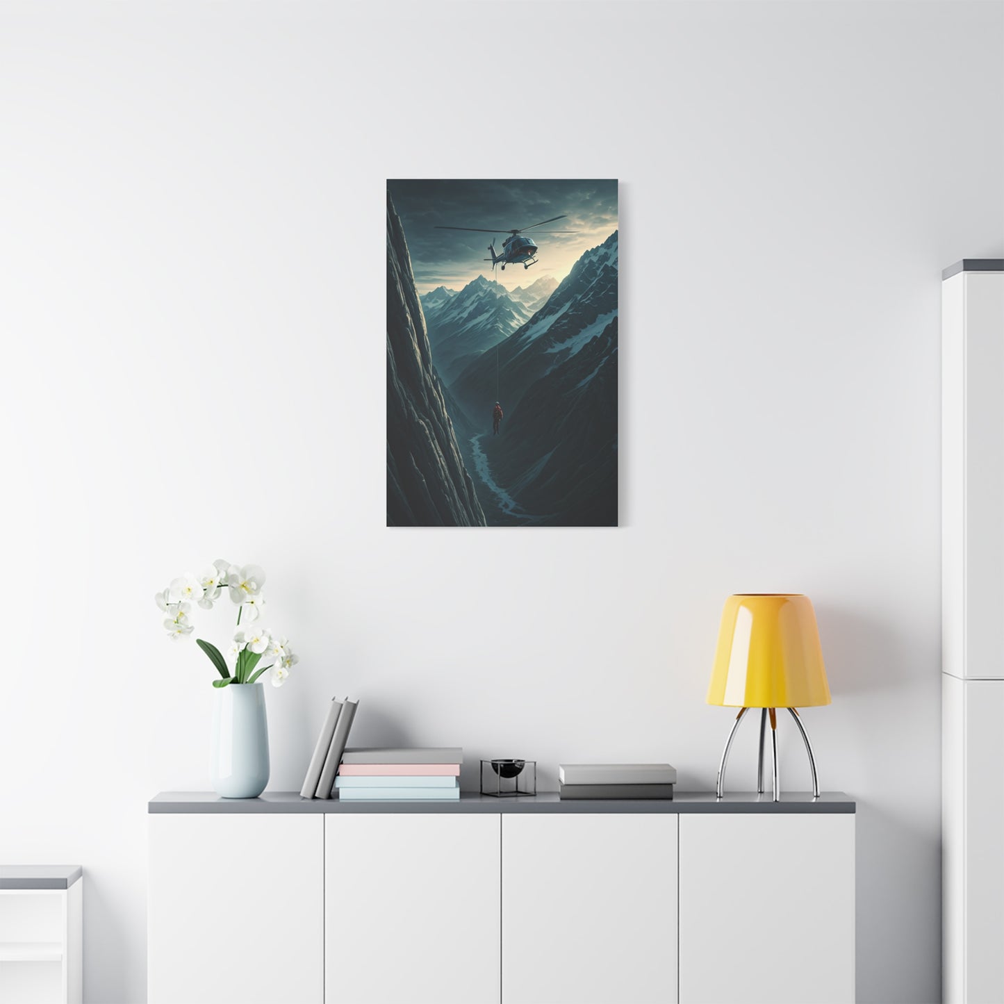 Helicopter Mountain Rescue Flight Wall Art & Canvas Prints