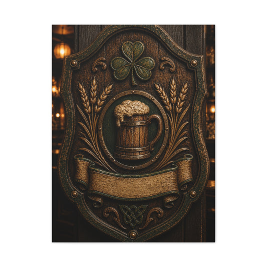 Irish Pub Heritage Crest Wall Art & Canvas Print