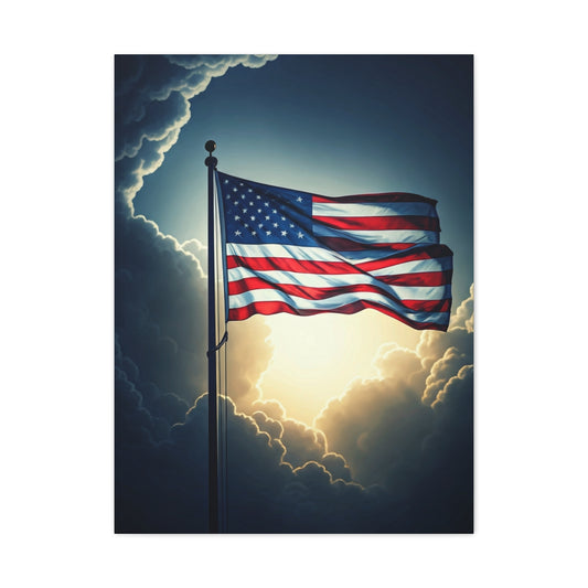 Stormlight American Flag Glory Wall Art & Canvas Prints