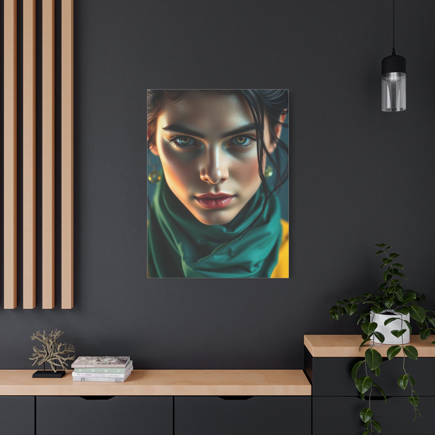 Vision Blue & Green Art Art Wall Art & Canvas Print