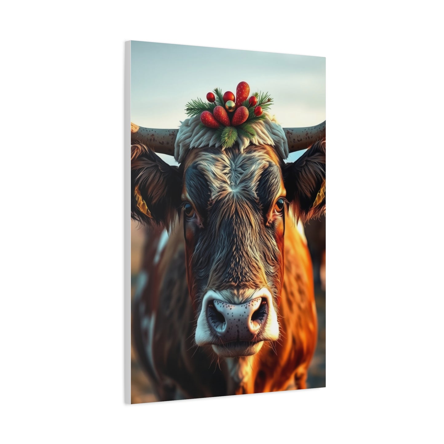 Elite Christmas Cow Art Vision Wall Art & Canvas Print