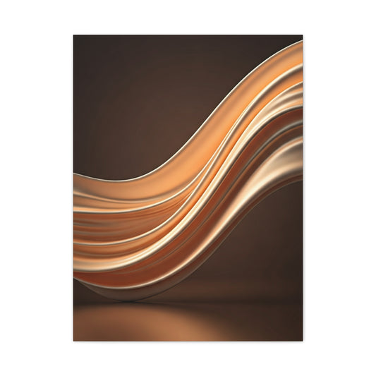 Golden Wave Motion Abstract Wall Art & Canvas Prints
