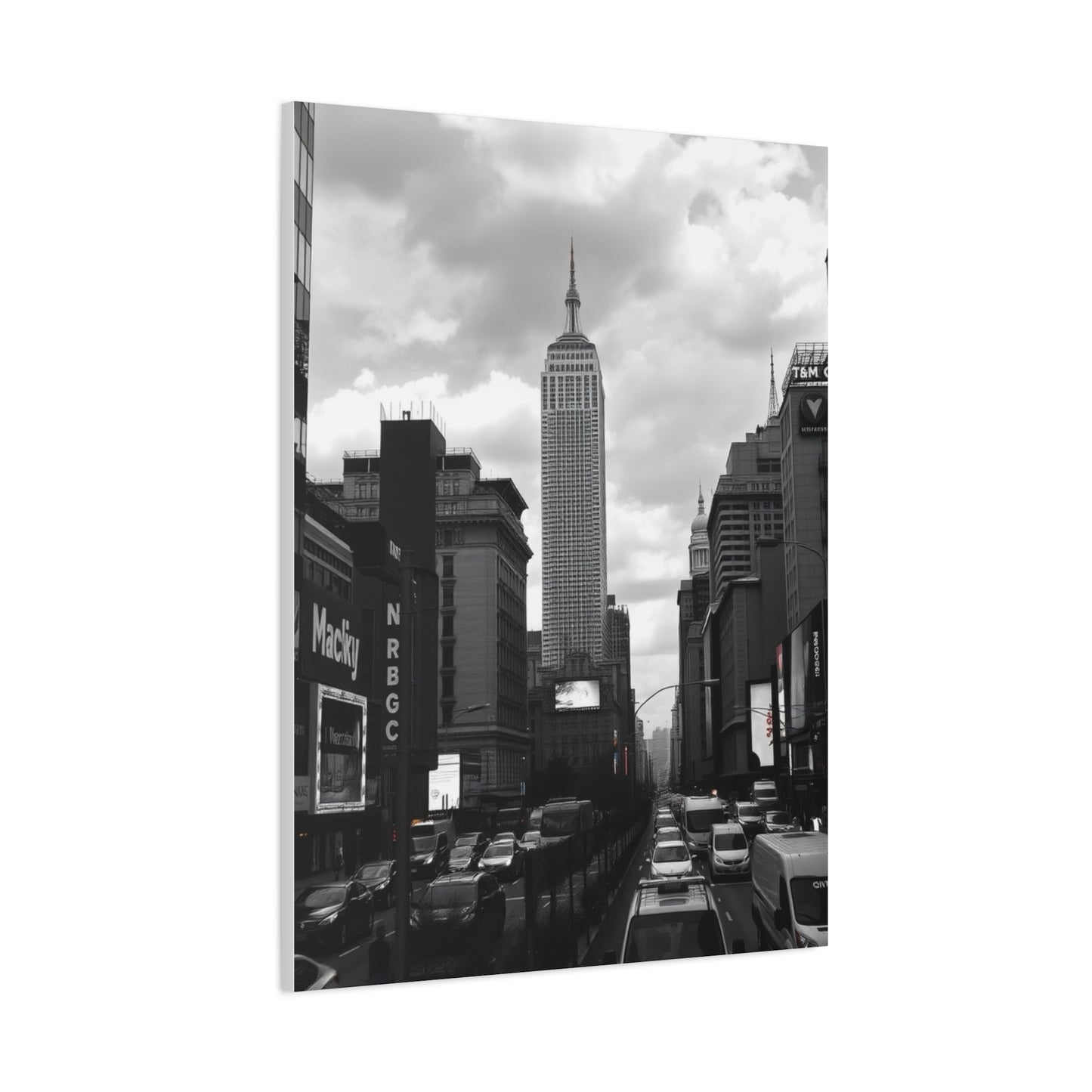 Masterpiece Black & White Cityscapes Art Vision Wall Art & Canvas Print