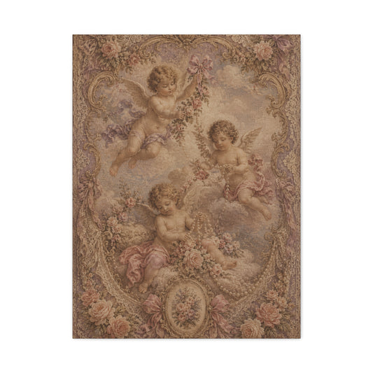 Vintage Cherub Romance Tapestry Wall Art & Canvas Print