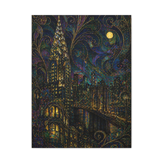 Art Nouveau Manhattan Fantasy Wall Art & Canvas Print
