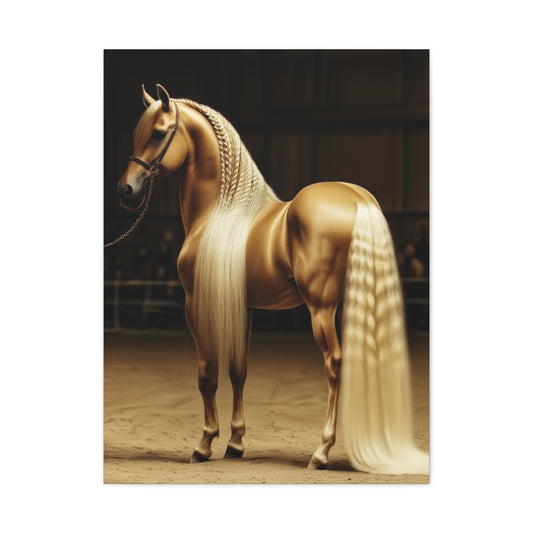 Golden Palomino Luxury Arena Horse Wall Art & Canvas Print