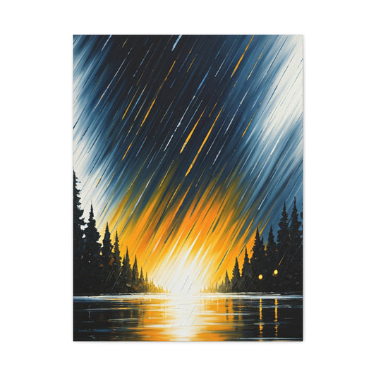 Golden Horizon Forest Landscape Wall Art & Canvas Prints