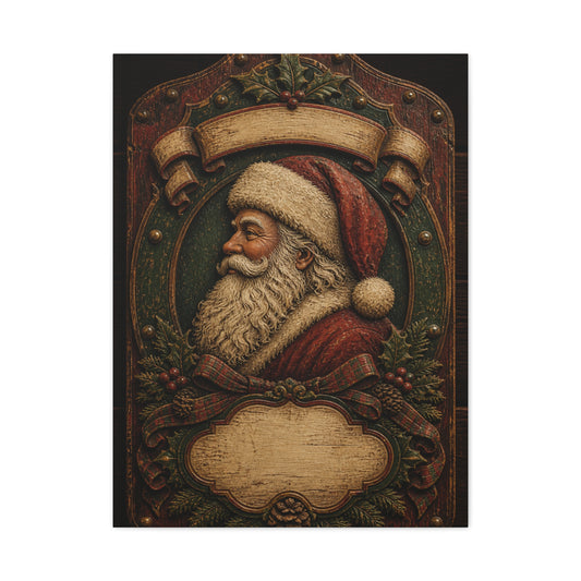 Heirloom Santa Wooden Plaque Wall Art & Canvas Print