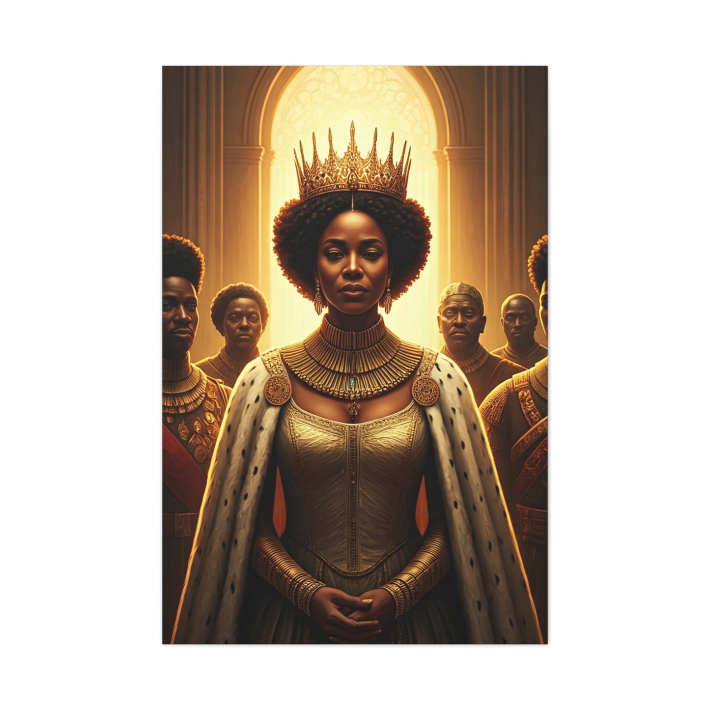 Golden Rain Regal Woman Wall Art & Canvas Prints