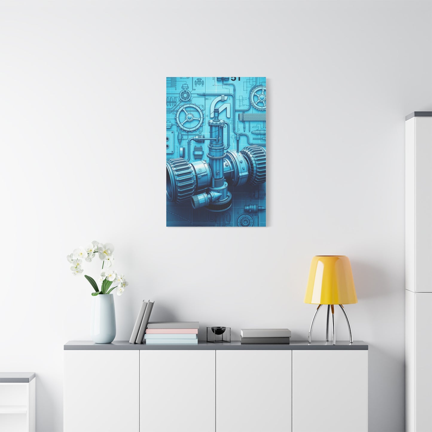 Supreme Engineering & Machinery Blueprints Art Collection Wall Art & Canvas Print