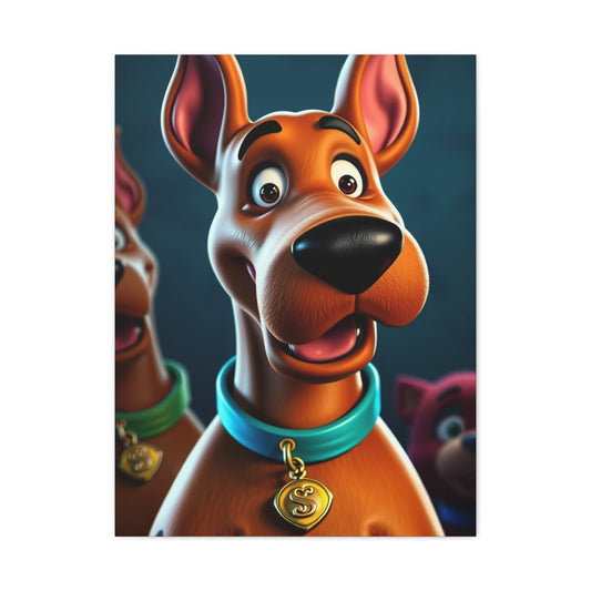 Scooby-Doo (TV Series) Characters Art Refined Canvas Wall Art & Canvas Print