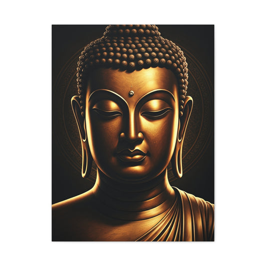 Serene Enlightenment Buddha Close-Up Wall Art & Canvas Prints