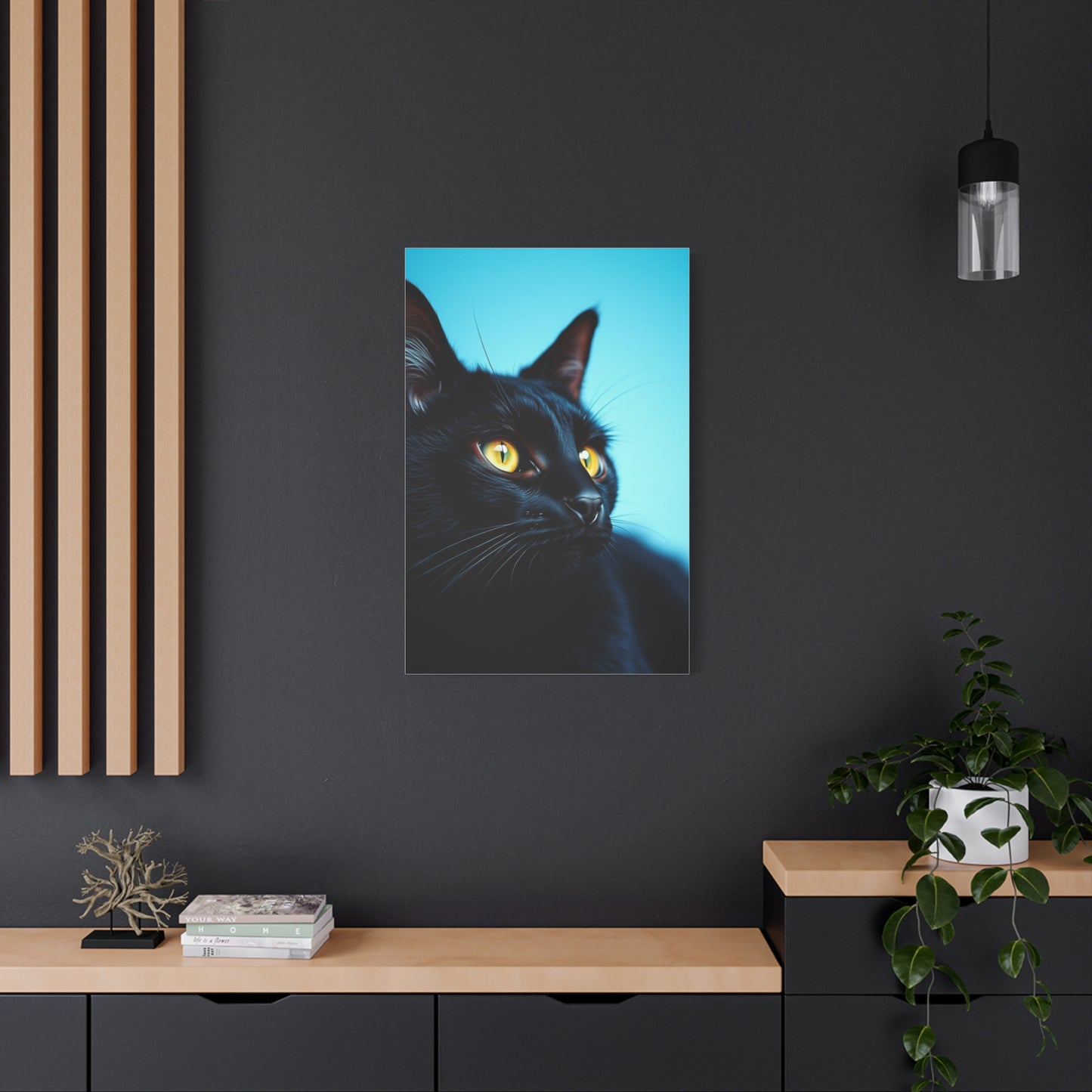 Supreme Black Cat Art Collection Wall Art & Canvas Print