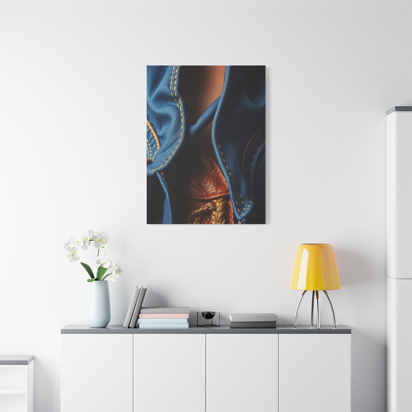 Supreme Denim and Leather Art Collection Wall Art & Canvas Print