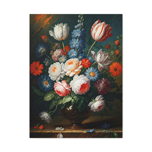 Midnight Bloom Still Life Wall Art & Canvas Print