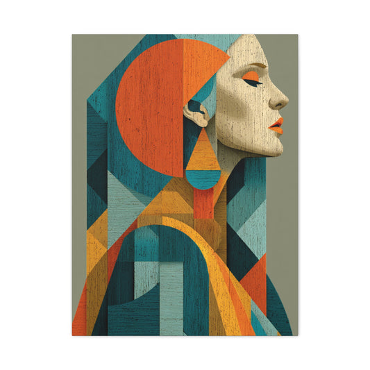 Abstract Modernist Profile Composition Wall Art & Canvas Print