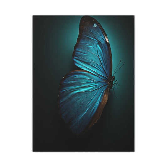 Blue Morpho Butterfly Side Profile Study Wall Art & Canvas Prints
