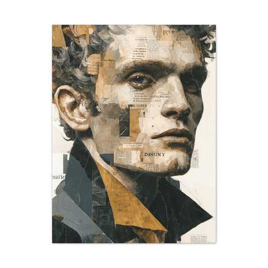 Editorial Male Portrait Collage Wall Art & Canvas Print