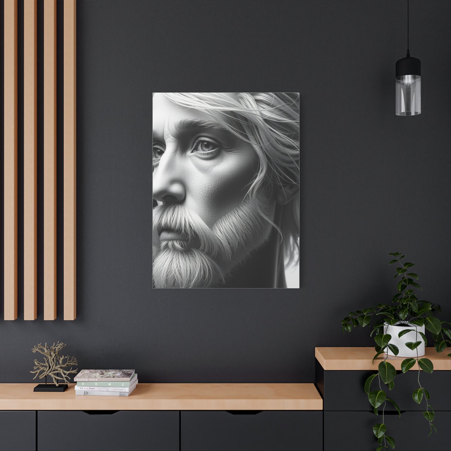 Gray & White Art Luxury Canvas Wall Art & Canvas Print