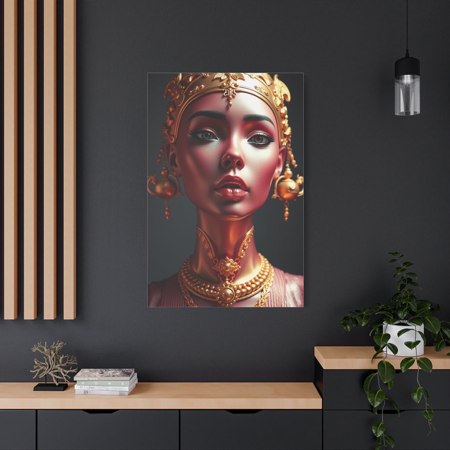 Gold & Pink Art Luxury Canvas Wall Art & Canvas Print