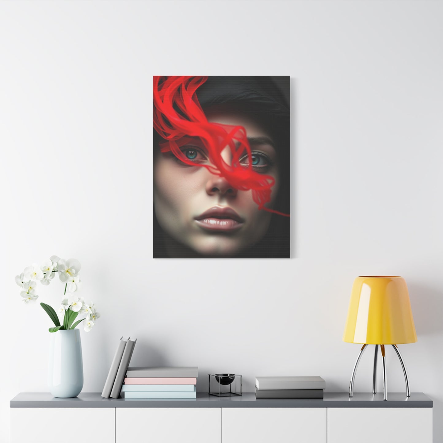 Masterpiece Black, White & Red Art Vision Wall Art & Canvas Print