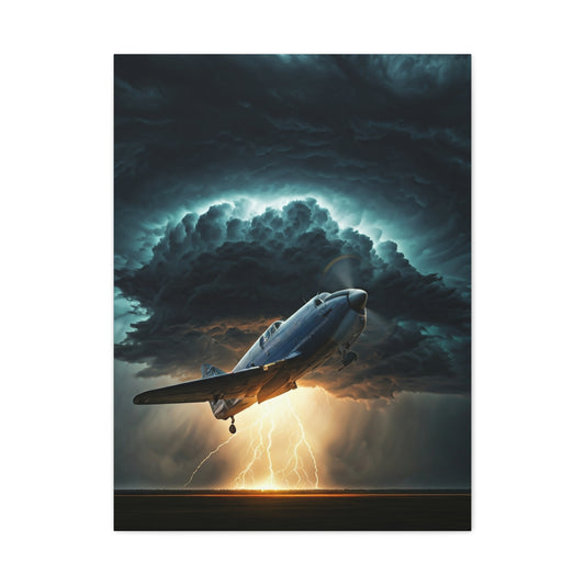 Stormbreaker Aircraft Through Lightning Skies Wall Art & Canvas Prints