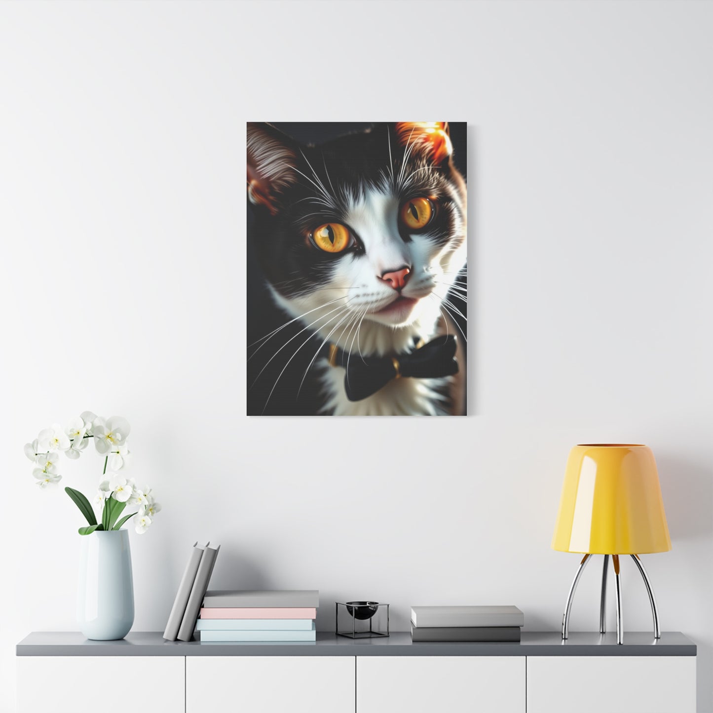 Tuxedo Cat Art Refined Canvas Wall Art & Canvas Print
