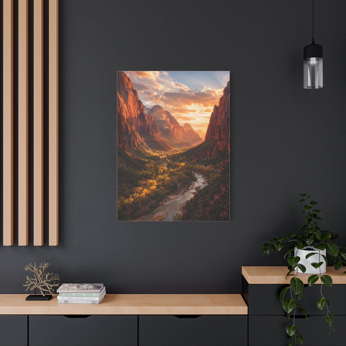 Zion Canyon Sunset Vista Southwest Wall Art & Canvas Print