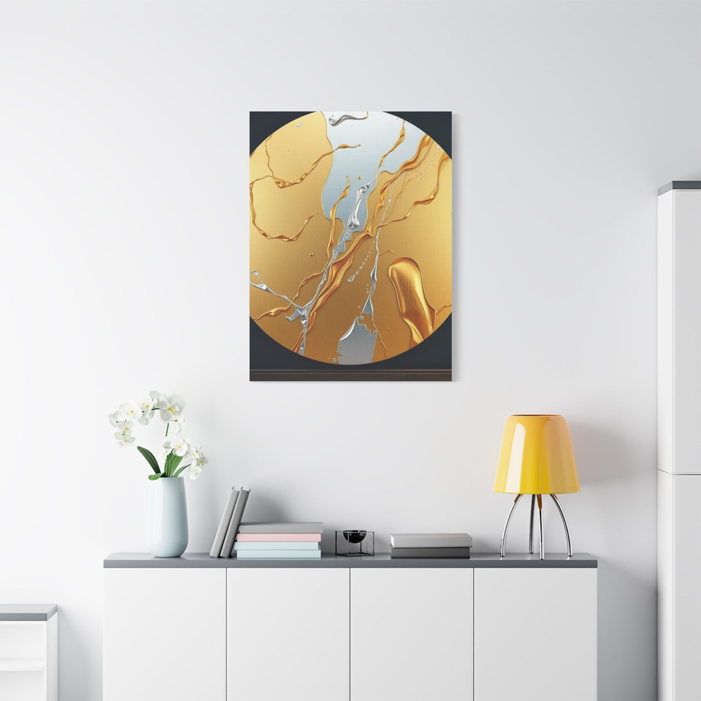 Supreme Gold & Silver Canvas Art Collection Wall Art & Canvas Print