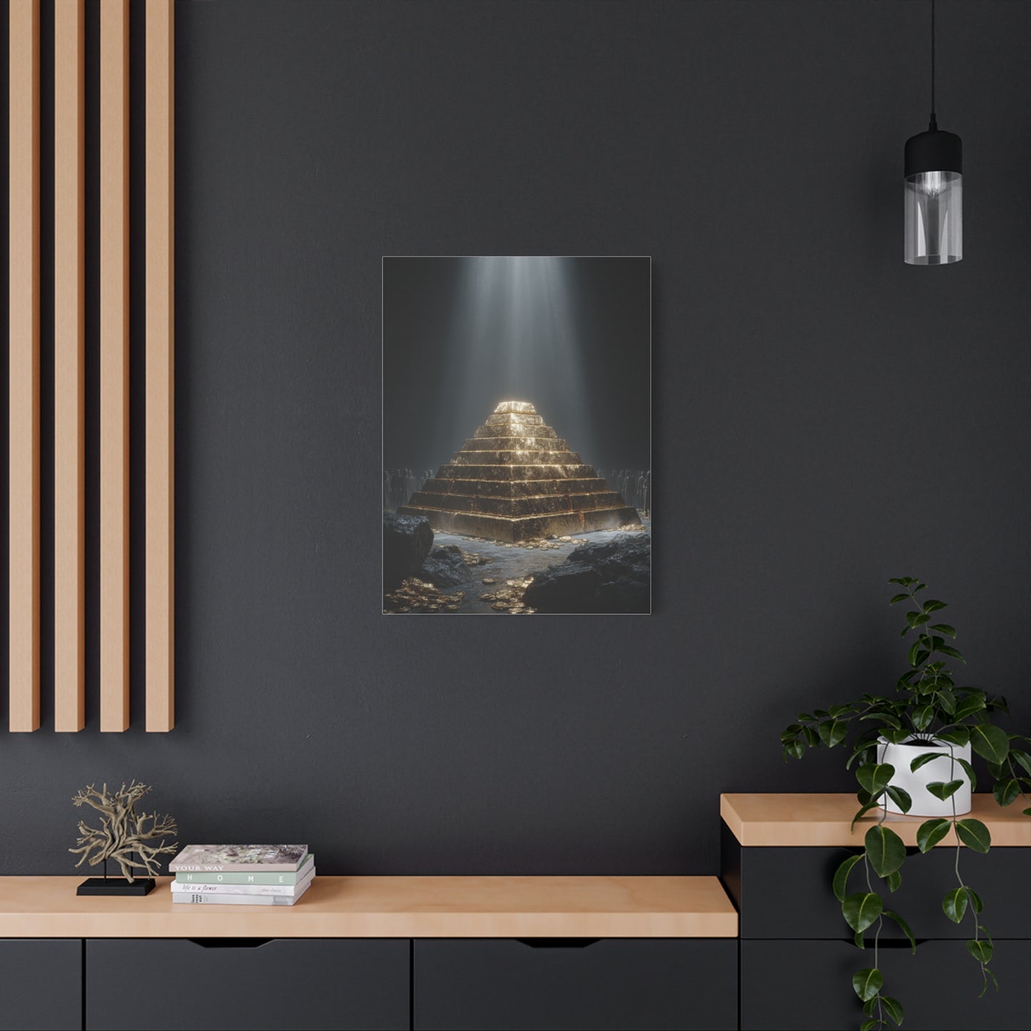 Monumental Gold Pyramid Treasury Wall Art & Canvas Print