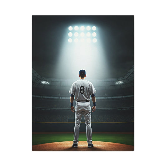 Stadium Spotlight Baseball Player Tribute Wall Art & Canvas Prints