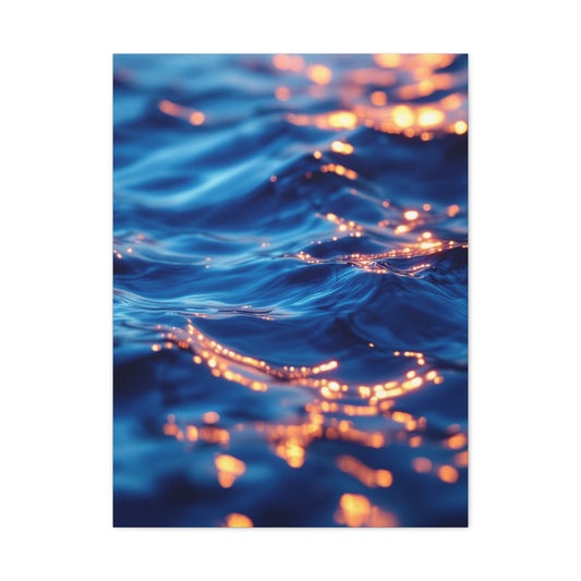 Golden Reflections on Ocean Ripples Wall Art & Canvas Prints