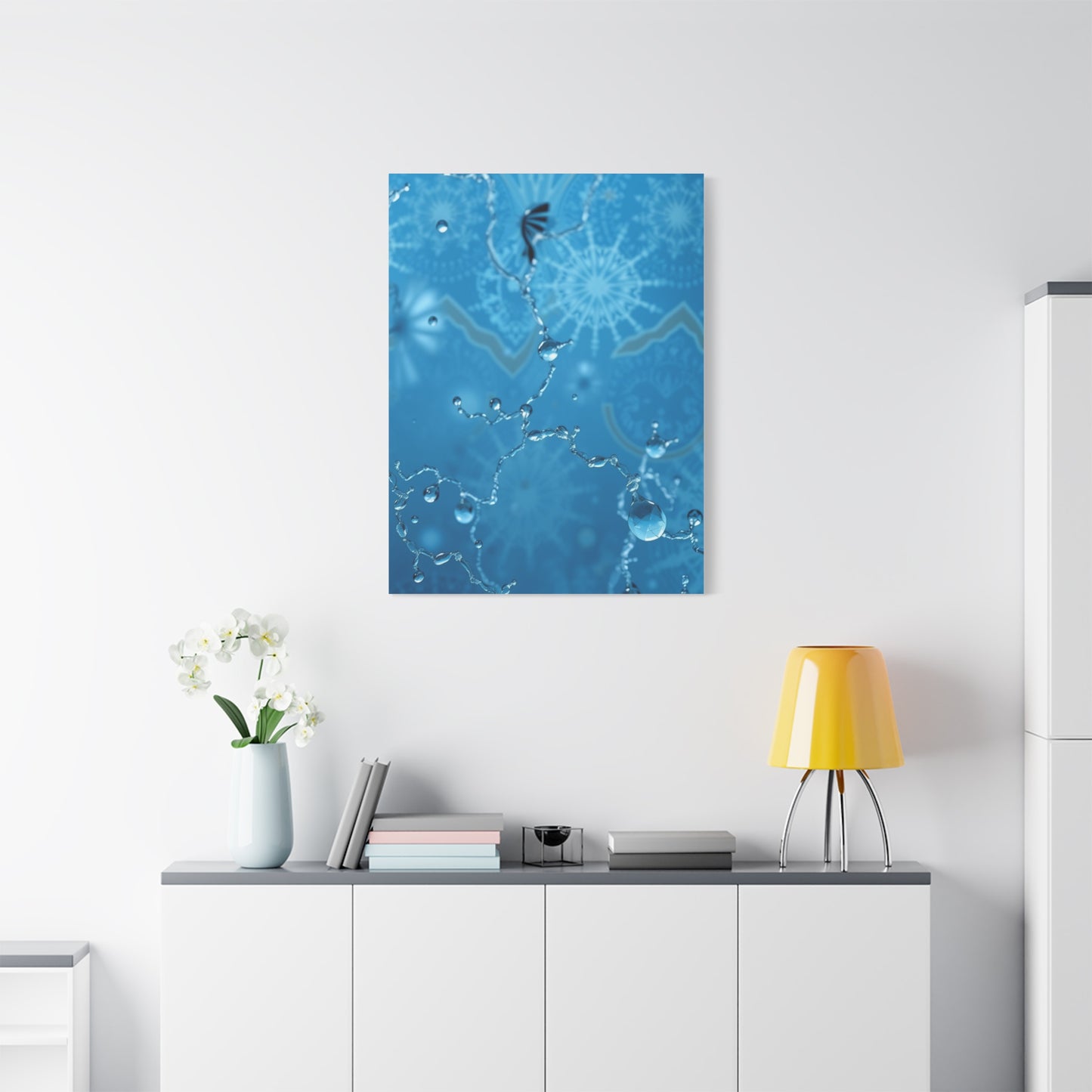 Vision Blue & Gray Art Art Wall Art & Canvas Print