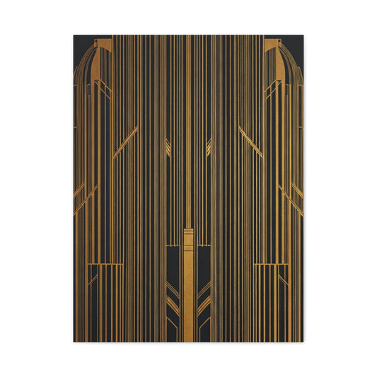 Golden Gate Art Deco Geometry Wall Art & Canvas Prints