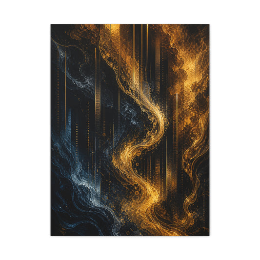 Liquid Gold Abstract Bar Atmosphere Wall Art & Canvas Print
