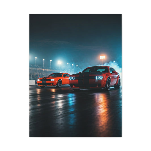 Midnight Pre-Launch Showdown – Hellcat Redeye vs Demon 170 Wall Art & Canvas Prints