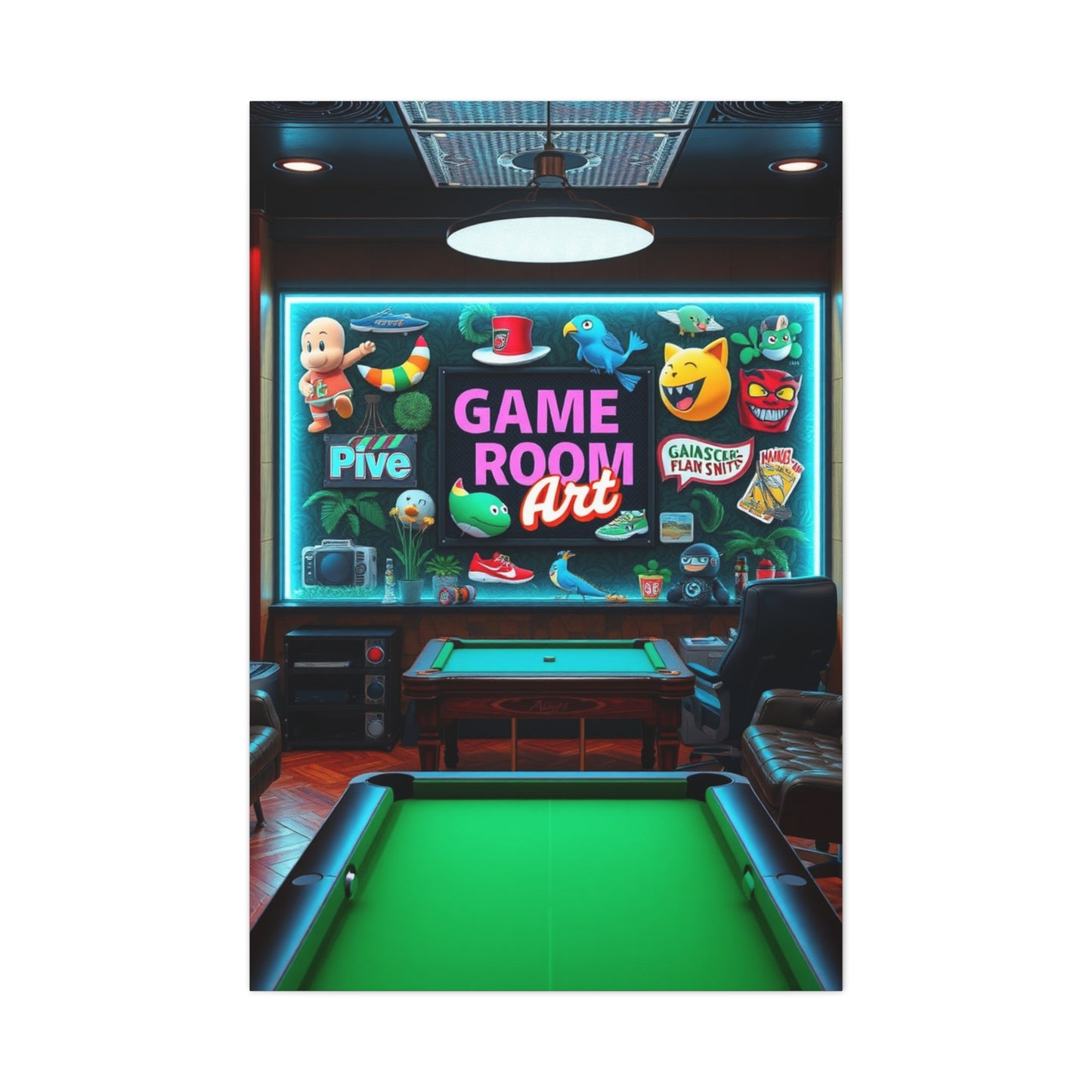 Supreme Game Room Art Collection Wall Art & Canvas Print
