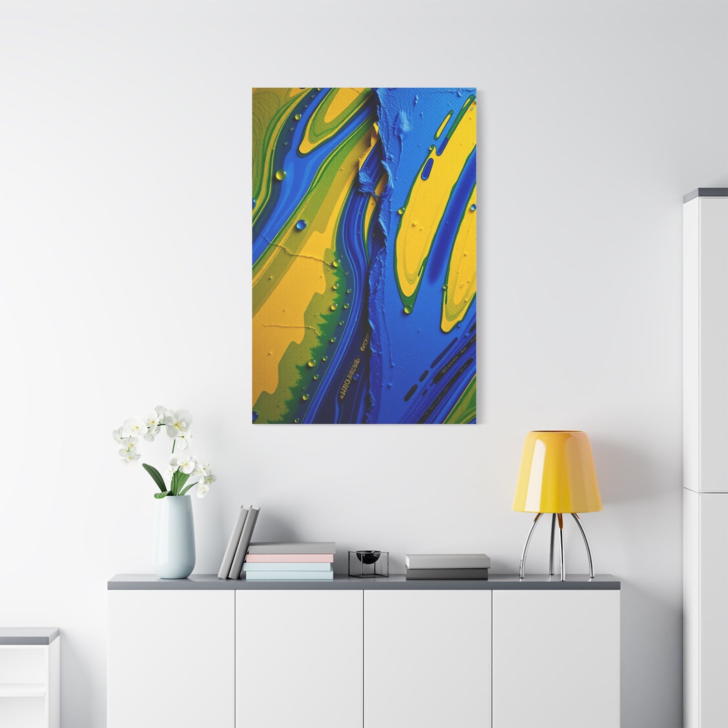Masterpiece Blue & Yellow Art Vision Wall Art & Canvas Print