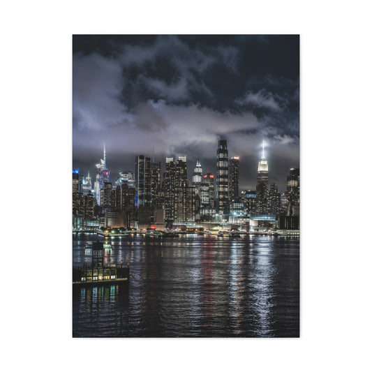 New York City Skyline at Night Wall Art & Canvas Print