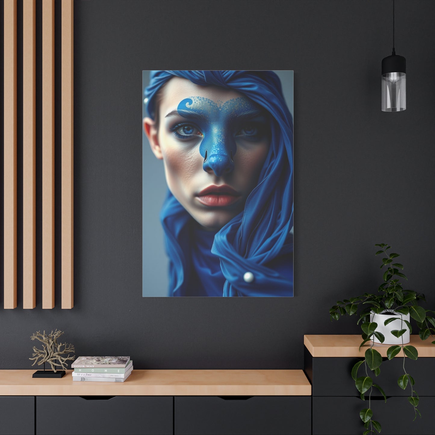 Navy Blue Art Luxury Canvas Wall Art & Canvas Print
