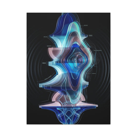 Futuristic Soundform Resonance Wall Art & Canvas Print