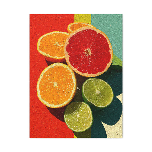 Citrus Pop Art Kitchen Composition Wall Art & Canvas Print