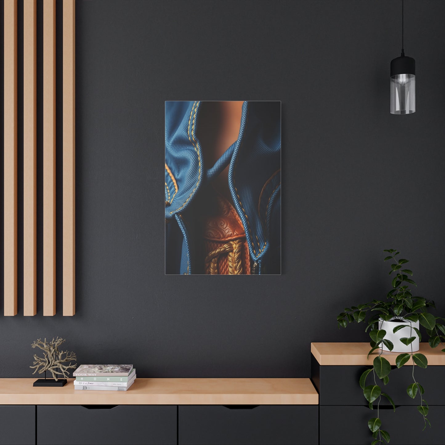 Supreme Denim and Leather Art Collection Wall Art & Canvas Print
