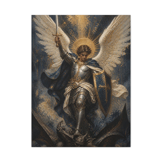 St. Michael Triumph Over Darkness Wall Art & Canvas Print