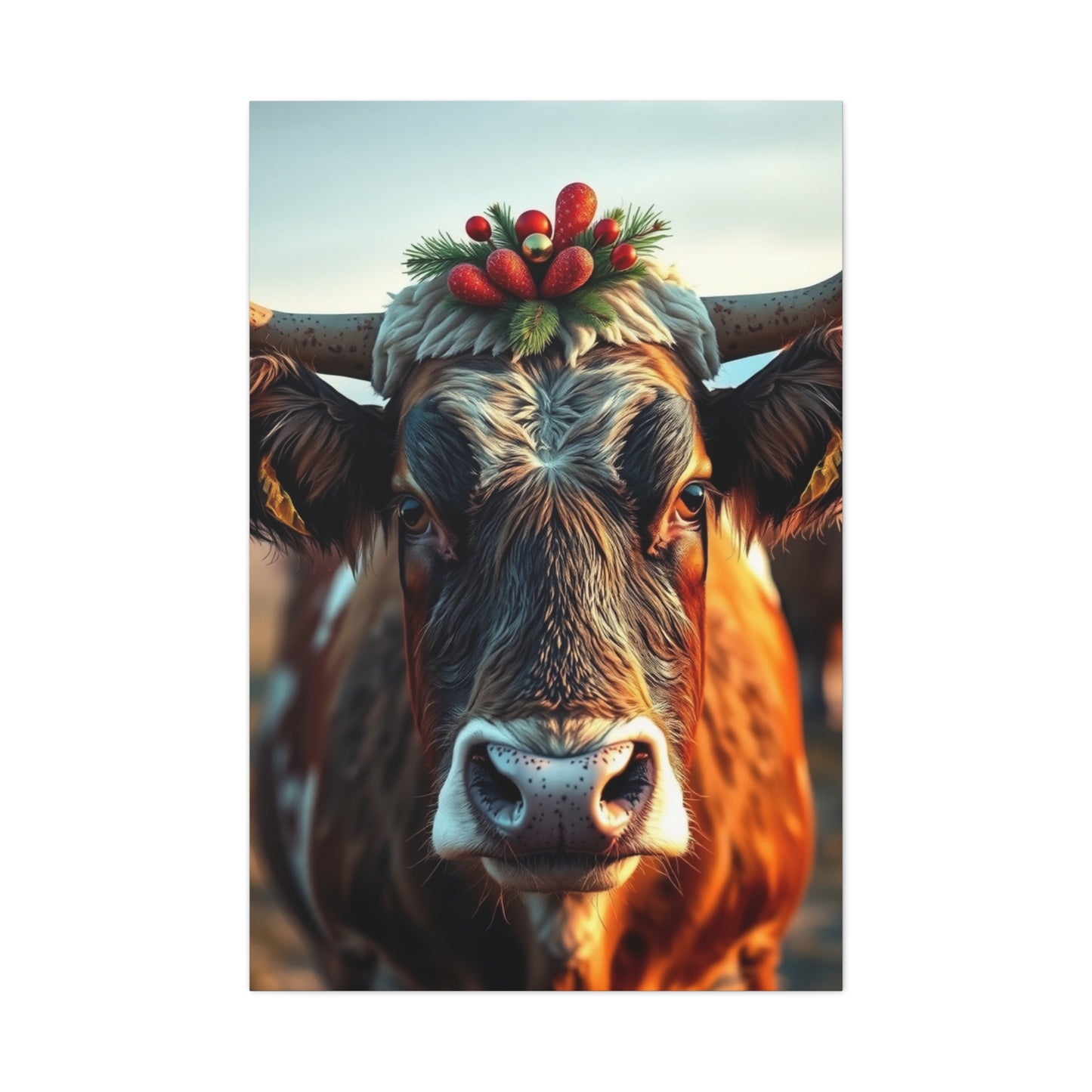 Elite Christmas Cow Art Vision Wall Art & Canvas Print