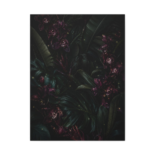 Tropical Noir Orchid Midnight Romance Wall Art & Canvas Print